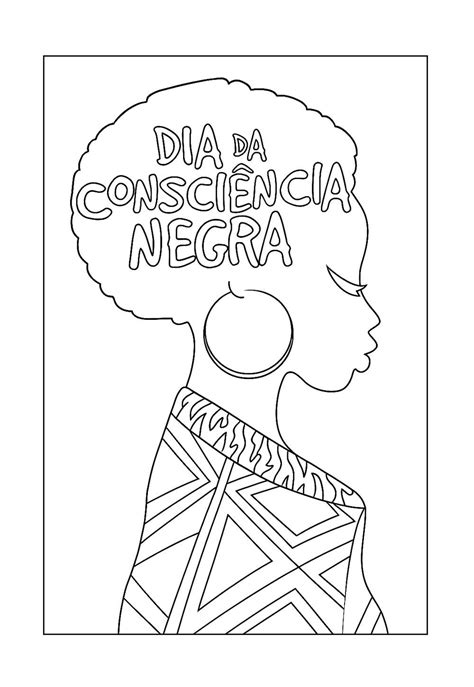 Cultura Afro Brasileira Desenho Da Consciência Negra Para Colorir