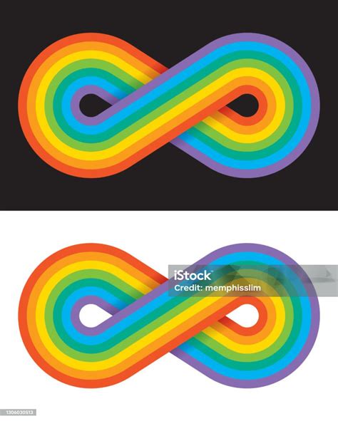 Ilustración De Símbolo Infinito De Color Arco Iris Y Más Vectores