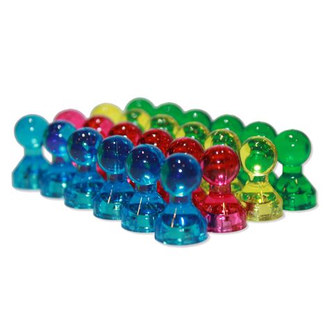 Buy Assorted Acrylic Push Pin Magnets Colored Small Pawn Magnets