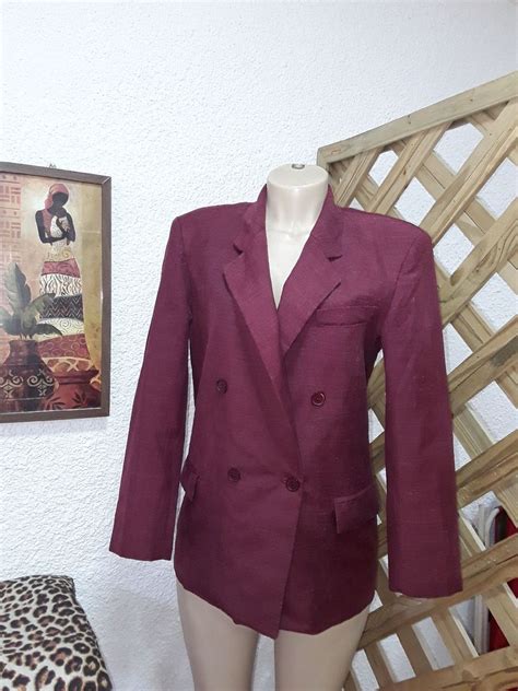 Blazer Vinho Alongado Alfaiataria Casaco Feminino Usado Enjoei