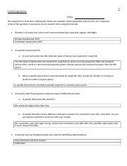 HW3.docx - 1 CT140 Assignment 3 Name: This assignment is to be done ... 