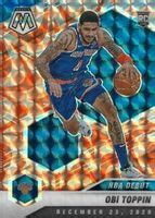 Obi Toppin Mosaic Nba Debut Reactive Orange Price Guide