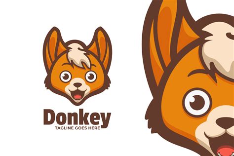 Donkey Logo Vector Graphic by lelevien · Creative Fabrica