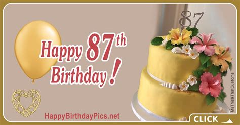 Happy 87th Birthday Cake