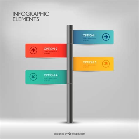 Указатель инфографики | Бесплатный вектор