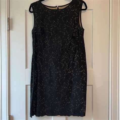 LOFT Dresses Loft Black Lace Dress With Nude Underlay Poshmark