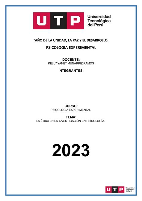 Semana Experimental Copia A O De La Unidad La Paz Y El