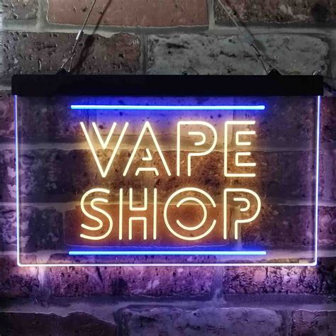 Vape Shop Dual Color LED Neon Sign St6 I3882 Etsy