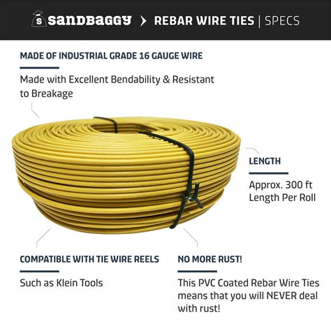 Pvc Coated Rebar Tie Wire For Rebar 16 Gauge 300 Ft Roll