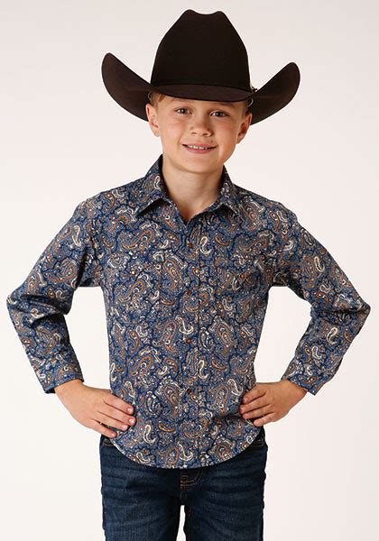 Boys Western Cowboy Snap Shirt ~ RIVER PAISLEY