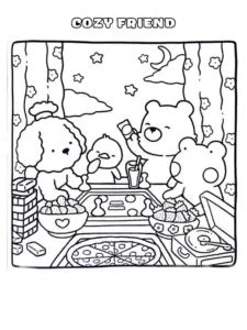 39 Desenhos Cozy Friend Para Colorir E Imprimir PDF