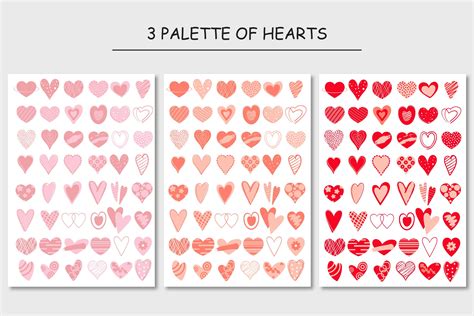 Hand Drawn Hearts Vector Collection - Design Cuts