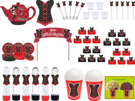 Kit Ch De Lingerie Vermelho E Preto P As Pessoas