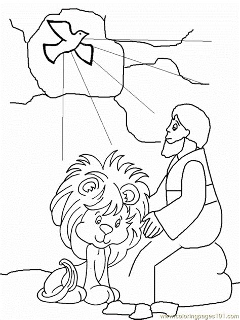 Daniel The Lions Den Coloring Page - Coloring Home