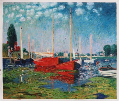 The Red Boats By Claude Monet Claude Monet Art Claude Monet