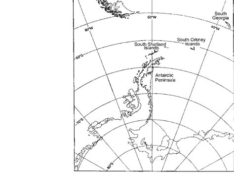 Map Showing The Location Of The South Orkney Islands Download