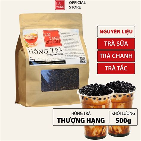 hong tra tra den nguyen lieu lam tra sua tran chau thuong hang