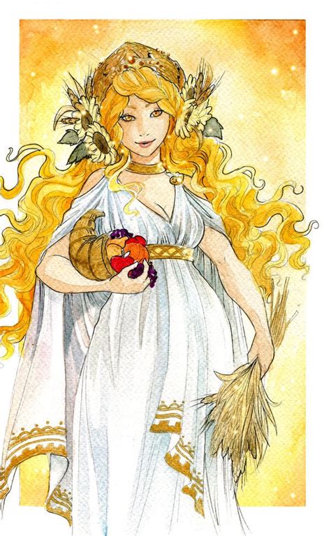 Demeter Greek Goddess Of Harvest By Ooneithoo On Deviantart