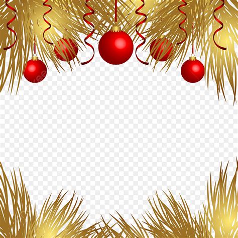 Red Christmas Balls Png Picture Christmas Border With Red Ball