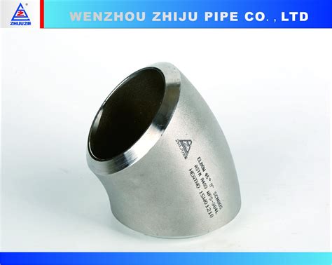 ANSI B16 9 Stainless Steel Pipe Fitting R 1 5D 45 Degree Elbow China