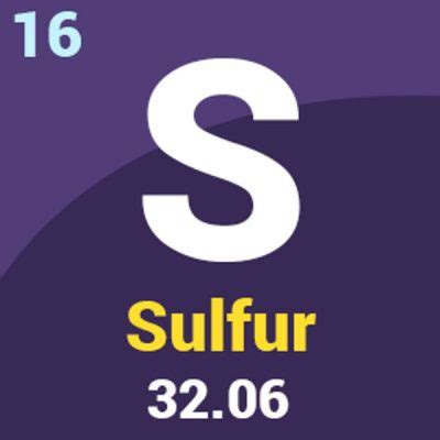 sulfur  properties  studiousguy