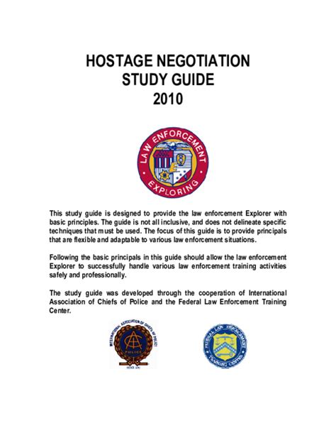 (PDF) HOSTAGE NEGOTIATION STUDY GUIDE 2010