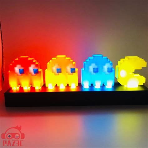 Pac man led night light kawaii Decoração Do Quarto Brinquedos De Som