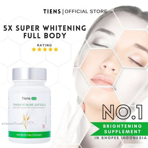 VITALINE SOFTGELS TIENS SKIN WHITENING PEMUTIH SATU BADAN 1 BOTOL FULL