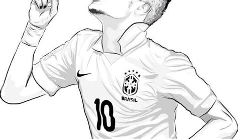 Coloriage Neymar Bresil Neymar Top Soccer Player Coloring Sheet Danieguto