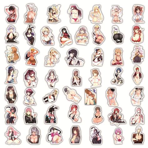 50pcs Sexy Anime Decal Hentai Waifu Girl Ahegao Vinyl Stickers UK