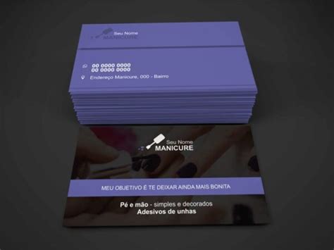 Cartão De Visita Manicure - Cartão de Visita Manicure - modelo 04(4 Modelos de Cartões Bonitos)