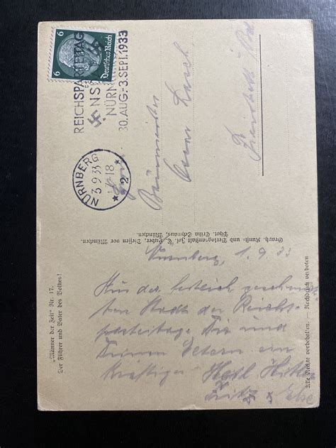 1933 Nurnberg Germany Real Picture Postcard Cover NSDAP Party Rally