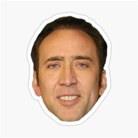 Picolas Cage Transparent Sticker For Sale By Tmacking Redbubble