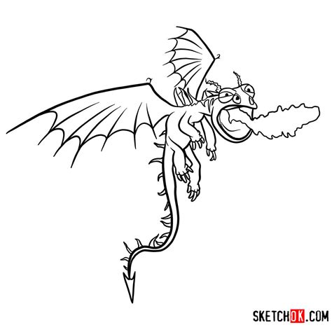 Terrible Terror Dragon Coloring Page