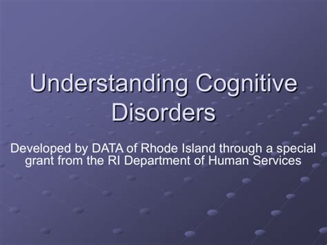 Cognitive Disorders