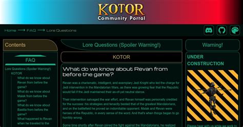 FAQ: Lore Questions