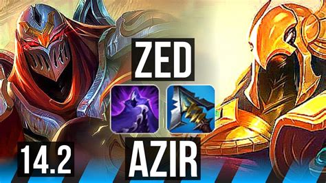 ZED Vs AZIR MID 500 Games Godlike Rank 11 Zed BR Challenger