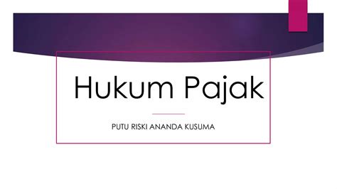 Hukum Pajak Ppt