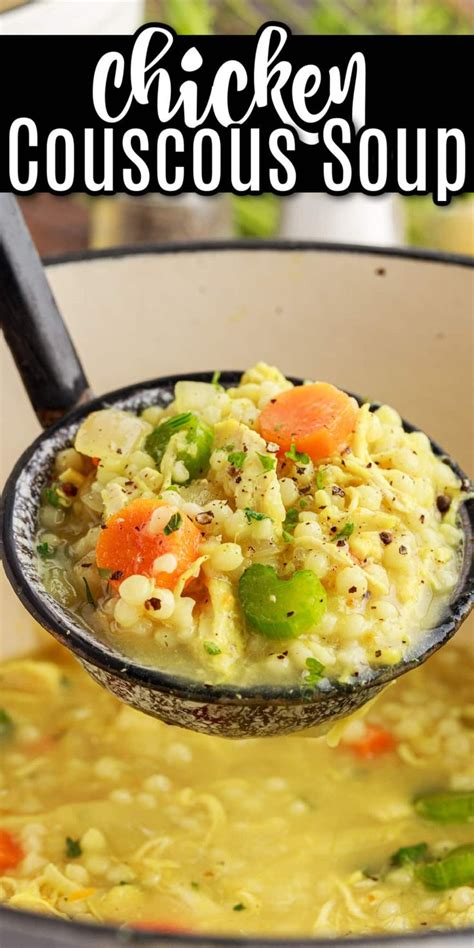 Tangy Lemon Chicken Couscous Soup