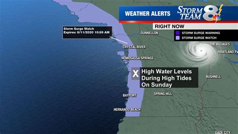 Storm Surge Watch In Effect For Coastal Citrus And Hernando Counties Wfla