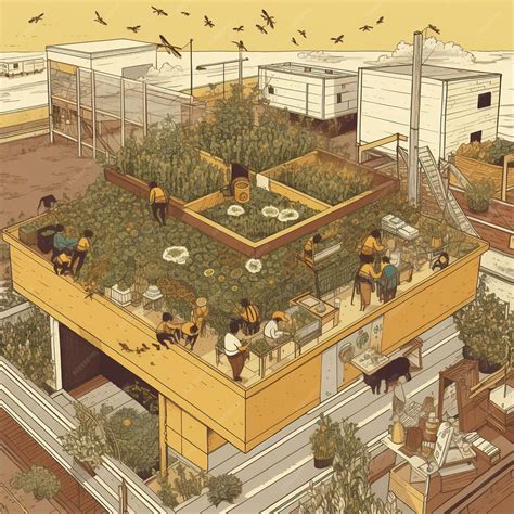 Premium Photo | Rooftop Farm with Beehive