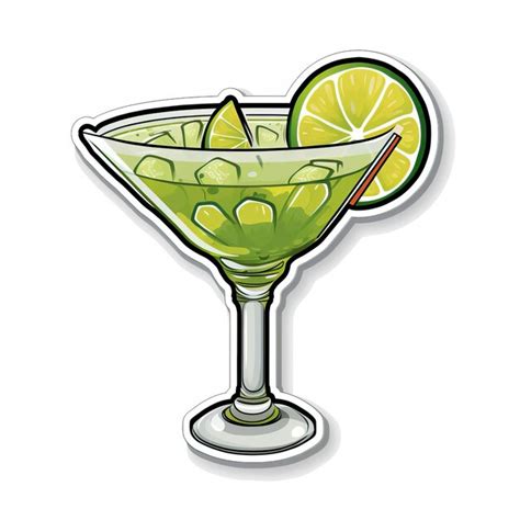 Premium Vector Sticker Vector Logo Margarita Vector White Background I