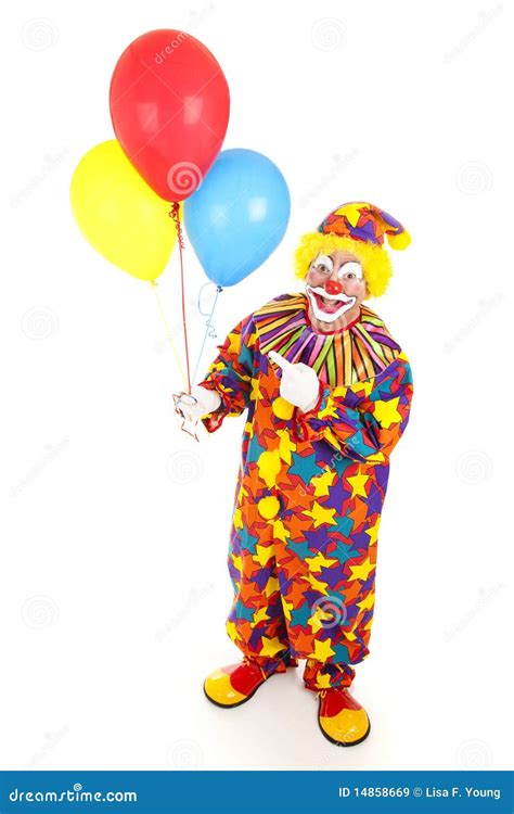 Cheerful Clown And Balloons Stock Image - Image of character ...