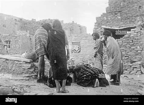 Early 1900s Hopi Indians Purification Ceremony Hi Res Stock Photography