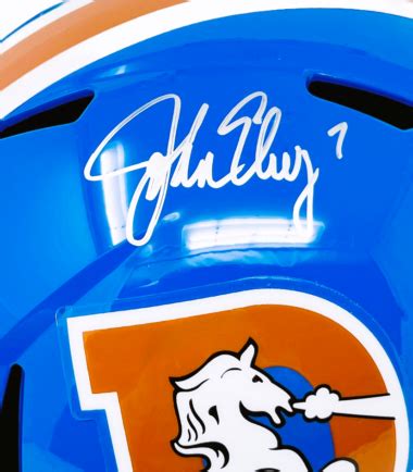 Denver Broncos John Elway Autographed Speed FS Rep Helmet BAS