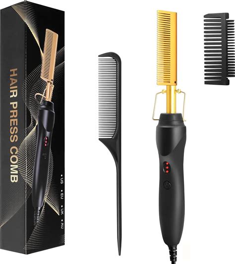 Hot Comb Hair Straightener Qibalee Hot Comb Electric Heating Ceramic Pressing Combs For Black