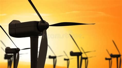 Windmill Turbines Clean Wind Energy In The Sunrise Sunset Sky Green Energy Stock Video Video