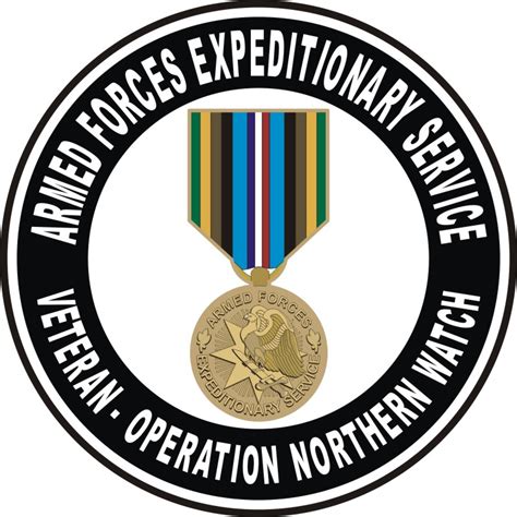 Armed Forces Expeditionary Medal Operation Northern Watch Decal