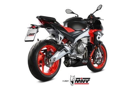 Mivv Full System X Delta Race Black Standard Exhaust For Aprilia Rs