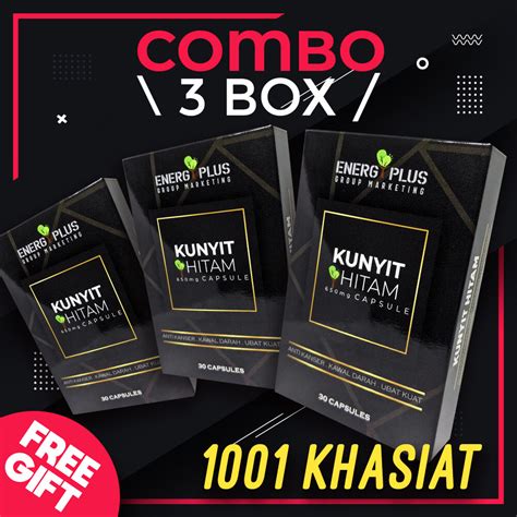 * 3 BOX LEBIH JIMAT ! * Kunyit Hitam Kapsul Original HQ 100% Black ...